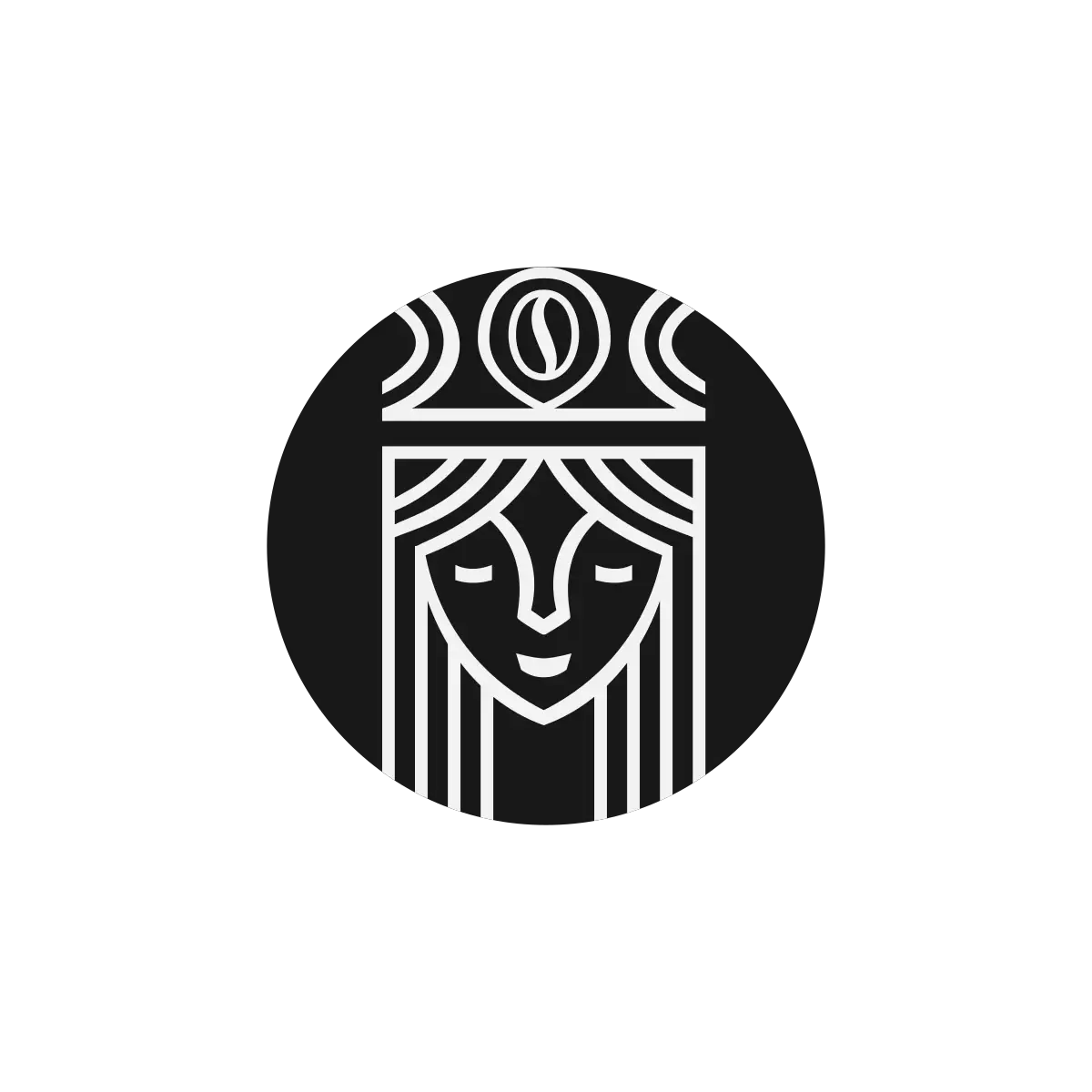 The Mocha Kaffe crest: a crowned woman's face with a coffee bean in the crown, inside a red ring lettered MOCHA KAFFE.